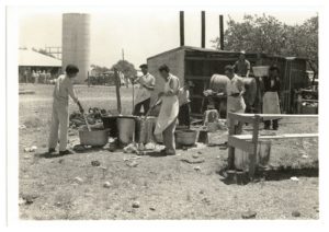 Cooking for Ranchers Roundup field day, early 1940's.